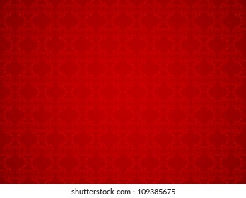 floral red retro background