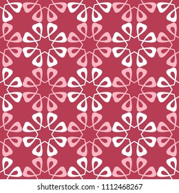 Floral red seamless background with beige pattern. Background for wallpapers, textile and fabrics