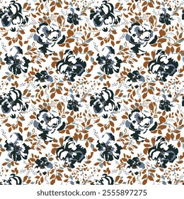 Floral Repeat colored pattern in Petals look.
