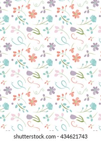 Floral Repeating Seamless Pattern - Pretty Flower Background