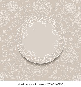 Floral retro abstract background. Vector