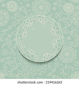 Floral retro abstract background. Vector