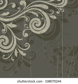Floral retro background
