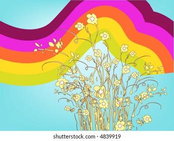 floral retro background