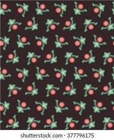 Floral retro background seamless pattern