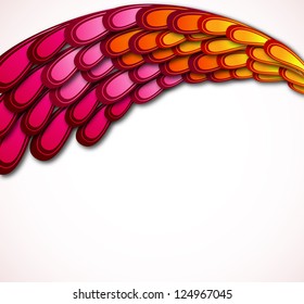 Floral retro card design. Vector