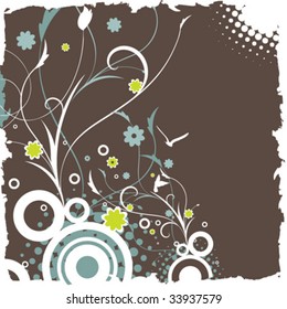 floral retro design