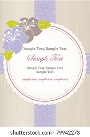 Floral retro invitation card