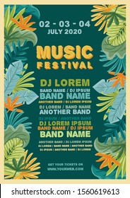 Floral Retro Music Festival Poster