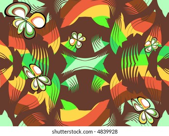 floral retro pattern