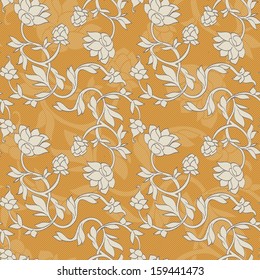 Floral retro pattern, Best for drapery, cover design etc. Seamless