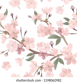 Floral Seamless Pattern Spring Blossom On Stock Illustration 389685163 ...