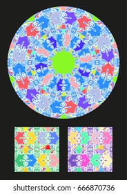 Floral retro vector background