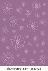 floral retro vector flower design background
