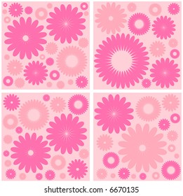 floral retro vector flower design background