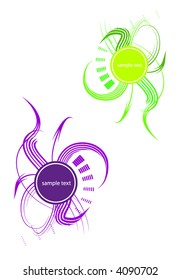 floral retro vector frame banner for text or photo