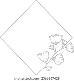 Floral ring wreath element, wedding logo, set of hand drawn flower wreath. 