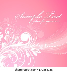 Floral Romantic Background. Vector Illustration. Valentine Day