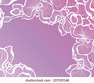 Floral romantic design template