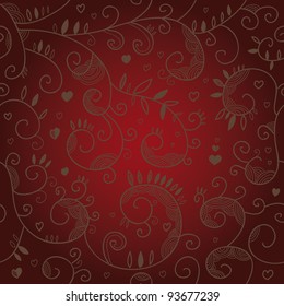 floral romantic seamless texture, endless pattern with tree branches background which can be used for wallpaper or wrapping paper