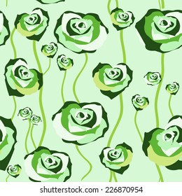Floral rose background, seamless. Vector illustration
