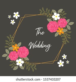 Floral rose Trendy Typography Vector Background for Greeting Cards, Post Cards, Poster, Flyers, Social Media, Invitation.