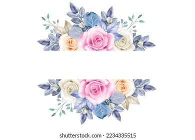 Floral Roses Bouquet Wedding Invitation card
