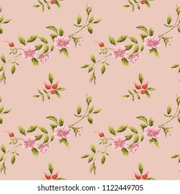 Floral roses vintage pattern.