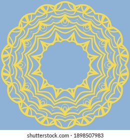 Floral rosette. Round mandala pattern. Vector illustration