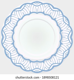 Rosette floral. Patrón de Mandala redonda. Ilustración del vector