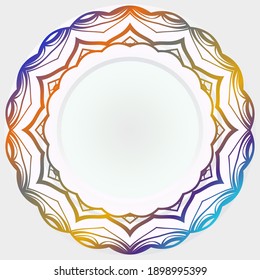 Floral rosette. Round mandala pattern. Vector illustration