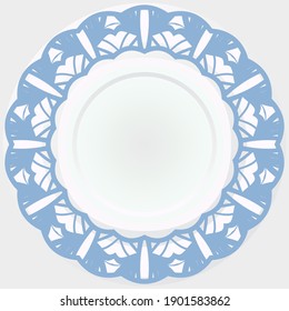Blumenrosette. Rundmandala-Muster. Vektorgrafik