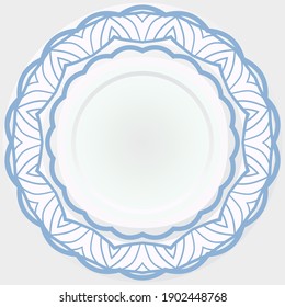 Floral rosette. Round mandala pattern. Vector illustration