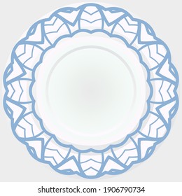 Floral rosette. Round mandala pattern. Vector illustration