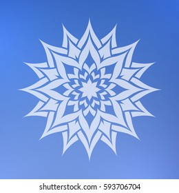 Floral round decorative ornament.