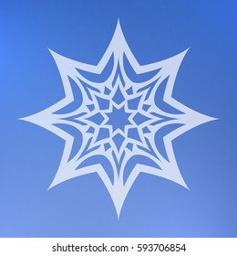 Floral round decorative ornament.