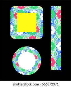 Floral round design element