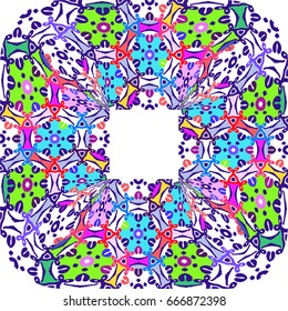 Floral round design element