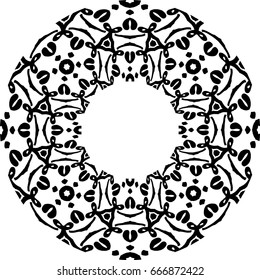 Floral round design element