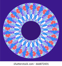 Floral round design element