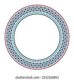 Floral round frame. Vintage festive banner. Multicolored vector illustration.