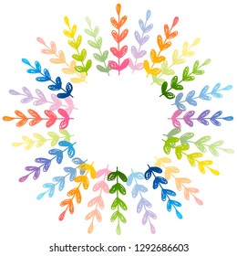 Floral round frame for Your design