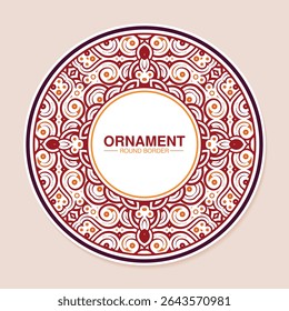Floral Round Ornament Border with Elegant Pattern