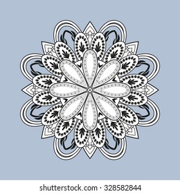 floral round ornament pattern