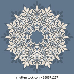 Floral round pattern.