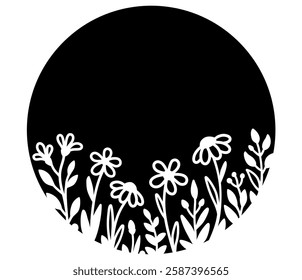 Floral round pattern, door hanger