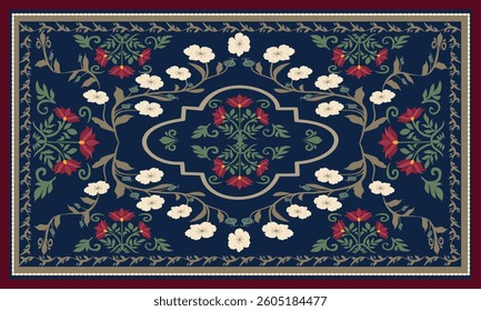 Floral  rug original Design,Oriental Floral , Persian style,art ornament print,Design for carpet,wrapping, fabric,style background, Persian carpet.