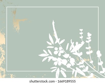 Bloraler rustikaler Hintergrund mit handgezeichneten Doodle-Blumen und botanischen Elementen. Delikate Muster für Schreibwaren Design, Hochzeit, Geburtstag, Grußkarte, speichern Sie das Datum, Web, Blog, soziale Medien