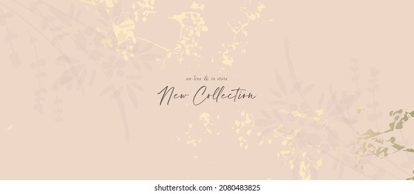 Floral rustic background with hand drawn doodle flowers and botanical elements. Delicate pattern for stationery design, wedding, birthday, greeting card, save the date, web, blog, social media