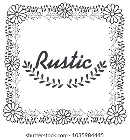 Floral rustic design